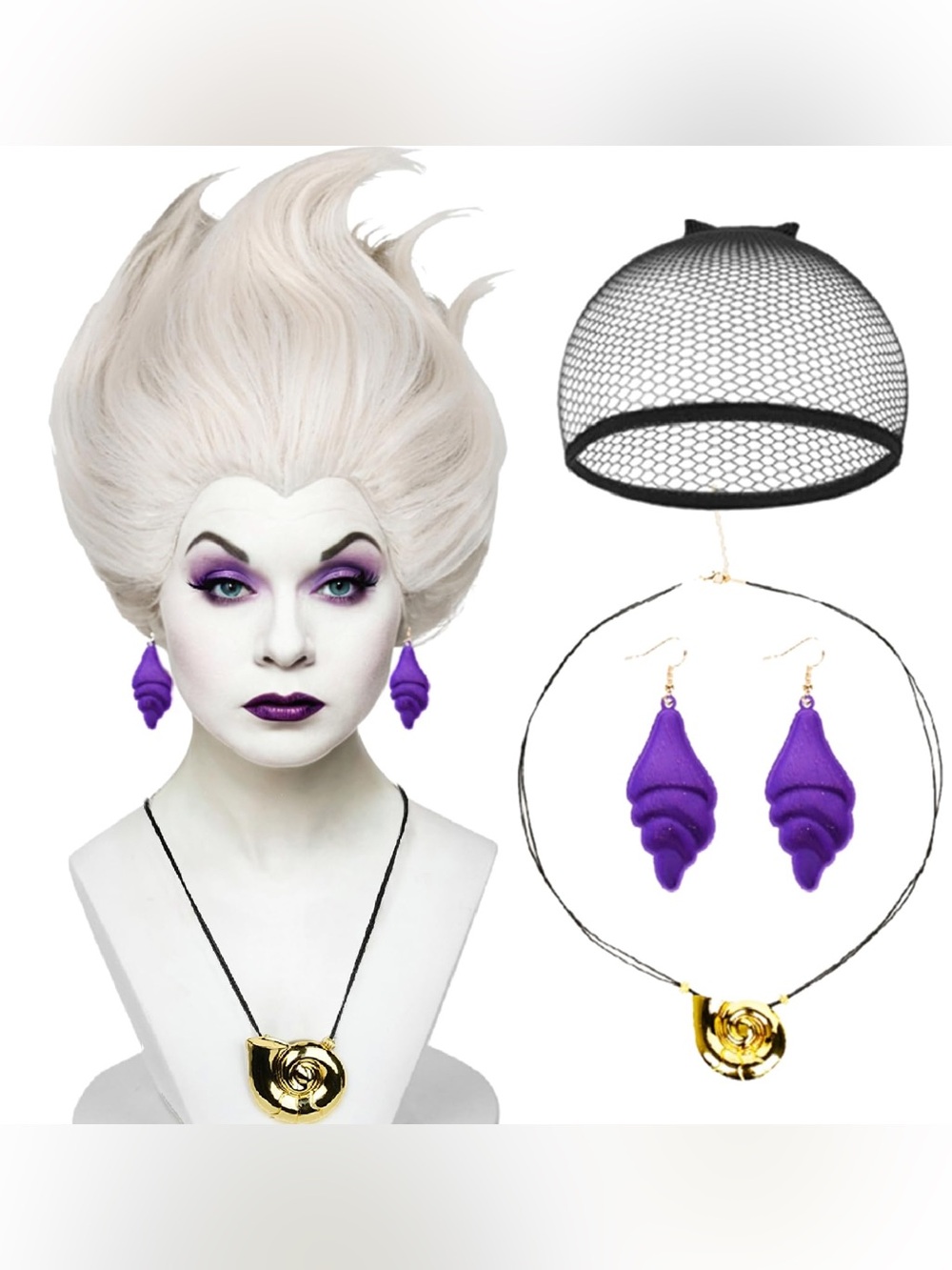 Ursula The Sea Witch Synthetic Wig Unisex Adult One Size Cosplay Halloween